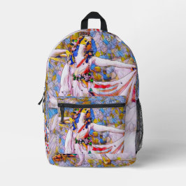 Glass Dancer in fließendem Kleid Bedruckter Rucksack