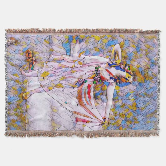 Glass Dancer in fließendem Kleid Decke (Vorderseite)