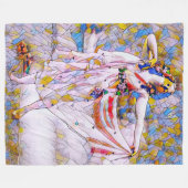 Glass Dancer in fließendem Kleid Fleecedecke (Vorderseite (Horizontal))