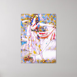Glass Dancer in fließendem Kleid Leinwanddruck