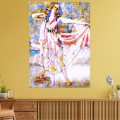Glass Dancer in fließendem Kleid Leinwanddruck (Insitu (Wohnzimmer))
