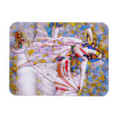 Glass Dancer in fließendem Kleid Magnet (Horizontal)