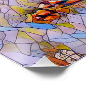 Glass Dancer in fließendem Kleid Poster (Ecke)