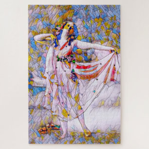 Glass Dancer in fließendem Kleid Puzzle