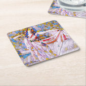 Glass Dancer in fließendem Kleid Rechteckiger Pappuntersetzer (angewinkelt)