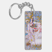 Glass Dancer in fließendem Kleid Schlüsselanhänger (Vorderseite links)