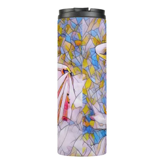 Glass Dancer in fließendem Kleid Thermosbecher (Rückseite)