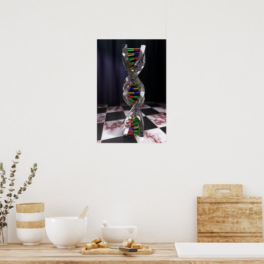 Glass DNA Poster (Küche)
