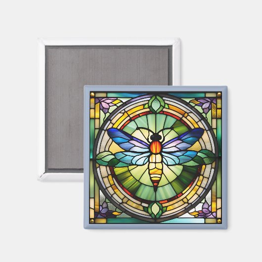Glass Dragonfly Magnet (Vorderseite/Rückseite)
