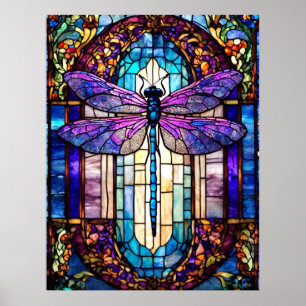 Glass Dragonfly Poster