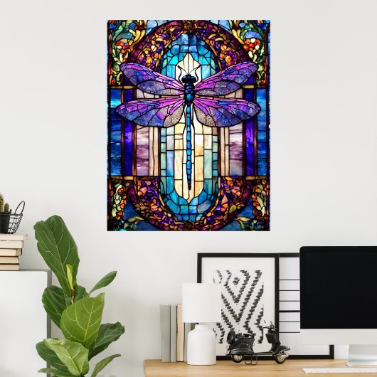 Glass Dragonfly Poster (Heimbüro)