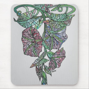 Glass Effect Morning Glory September Geburt Mousepad