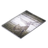 Glass Engel spielen Trompete und Bild von Blatt Notizblock (Linke Seite)