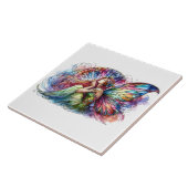 Glass Fairy Dream Verzaubernde Regenbogenwings Fliese (Seite)