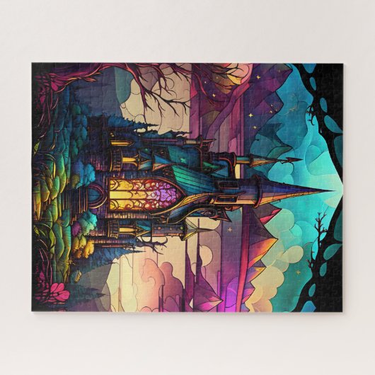 Glass Fairytale Burg, Hübsche Prinzessin Puzzle (Horizontal)