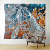 Glass Fish|Clear Koi Fish| Rug - Wandteppich (Beispiel (Horizontal))