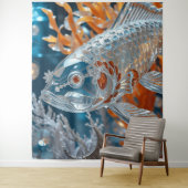 Glass Fish|Clear Koi Fish| Rug - Wandteppich (Beispiel)