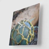 Glass Fishing Float, Vertical Quadratische Wanduhr (Winkel)