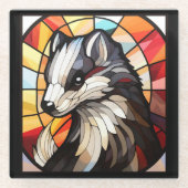Glass Forest Friend Skunk Glasuntersetzer (Vorderseite)
