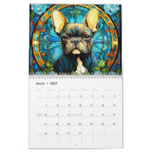 Glass French Bulldog Kalender (Mär 2027)