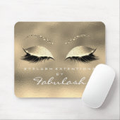 Glass Gold Glitzer Branding Beauty Lashes White Mousepad (Mit Mouse)