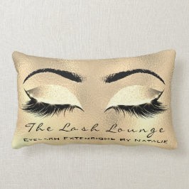 Glass Gold Glitzer Name Makeup Lashes Braun Lendenkissen