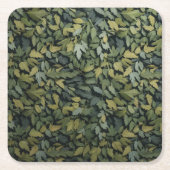 Glass Green Leafy Drink Untersetzer (Vorderseite)