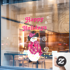 Glass Grosser Weihnachtsschneemann Themed Fensteraufkleber