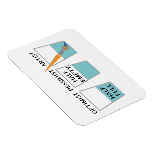 Glass Half Full Funny Meme Magnet (Rechte Seite)