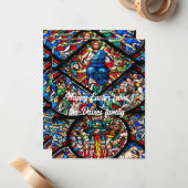 Glass Happy Osterkarte mit bearbeitbarem Text Mitteilungskarte (Vorderseite/Rückseite Beispiel)