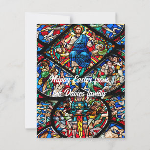 Glass Happy Osterkarte mit bearbeitbarem Text Mitteilungskarte