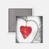 Glass Heart Magnet (Vorderseite/Rückseite)