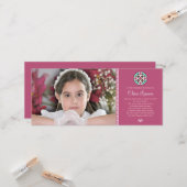 Glass-Heilige Erste Kommune Foto Keepake Karte (Vorderseite/Rückseite Beispiel)