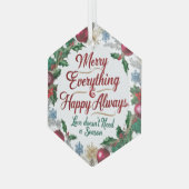 Glass Hexagon Ornament – Elegant Modern Christmas (Vorderseite Links)