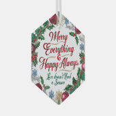 Glass Hexagon Ornament – Elegant Modern Christmas (Vorderseite Rechts)