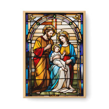 Glass Holy Family Button Wearable Devovotion