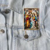 Glass Holy Family Button Wearable Devovotion (Insitu)