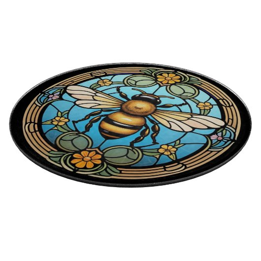 Glass Honeybee Schneidebrett (Ecke)