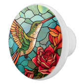 Glass Hummingbird Floral Keramikknauf (Rechts)
