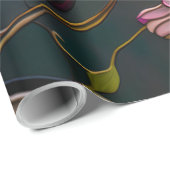 Glass Hummingbird Muster Frühlingsblumen Geschenkpapier (Rolleneckpunkt)