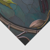 Glass Hummingbird Muster Frühlingsblumen Seidenpapier (Detail)