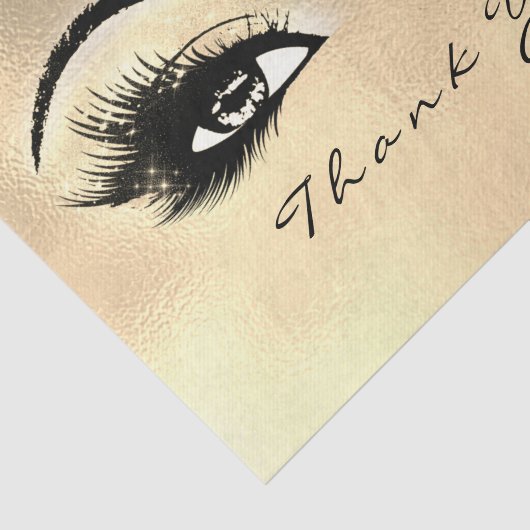 Glass Imitate Gold Metallische Lashes Seidenpapier (Ausschnitt)