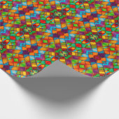 Glass in hellen Farben - fröhliches Glück Geschenkpapier (Ecke)