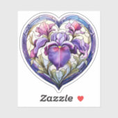 Glass Iris Heart Aufkleber (Blatt)