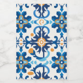 Glass Jar mit blau-braunen Leinen Lebensmitteletikett (Einzelnes Label)