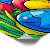 Glass Jesus Christlich Ostern Poster (Ecke)