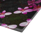 Glass Kitchen Cutting Board - Lila Orchideen Schneidebrett (Ecke)