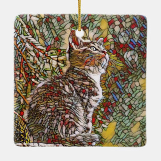 Glass Kitten Keramikornament