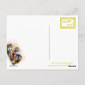 Glass Koi Fisch Japanische Art Design Postkarte (Rückseite)