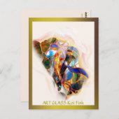 Glass Koi Fisch Moderne Kunst Postkarte (Vorne/Hinten)